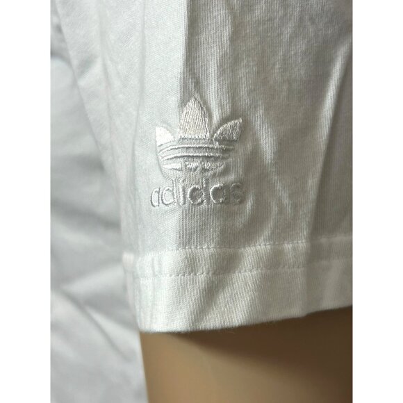 Adidas Graphic T-Shirt Kids Unisex Short Sleeve 13 - 14 Years White Blue Black - Picture 13 of 15